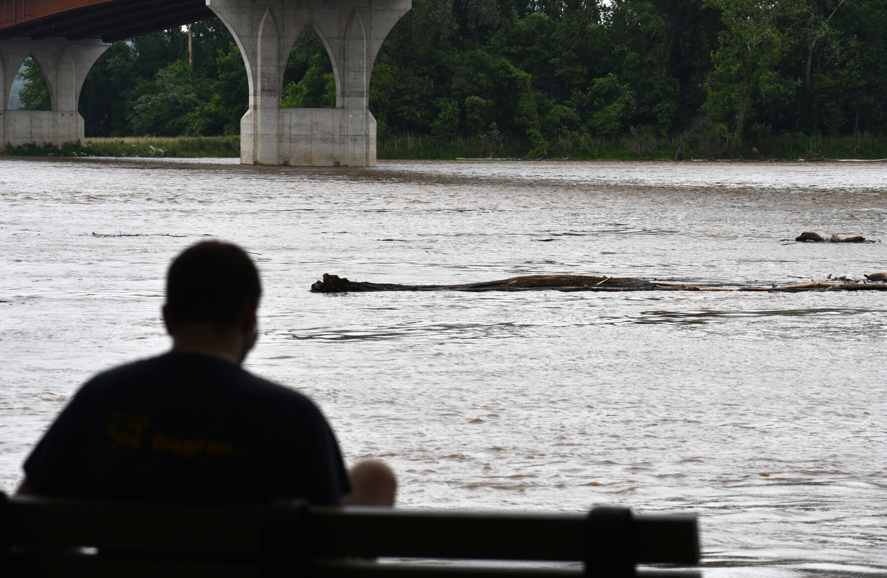 Patrick Scott watches the river